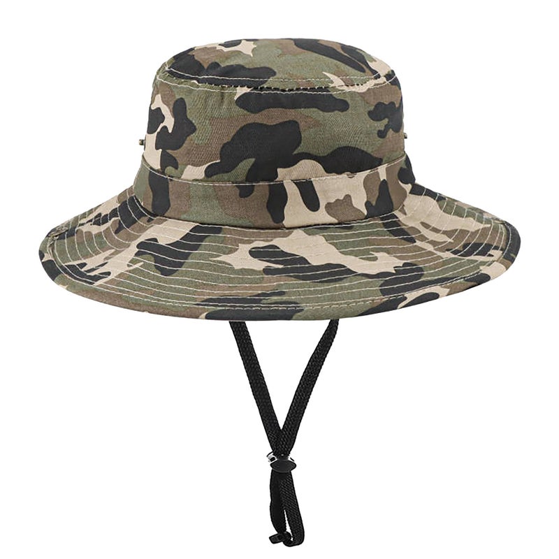 Eohak Kids Boys Camo Sun-Hat Bucket Hat Outdoor Fishing Hat Summer Beach Hat - Image 1